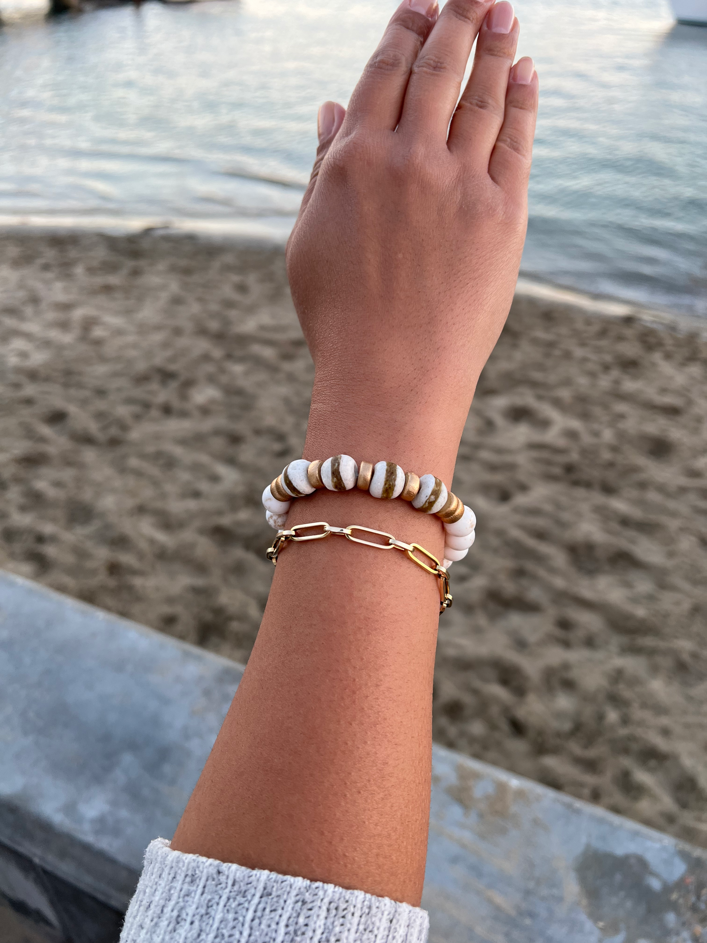 White Kente Bracelet