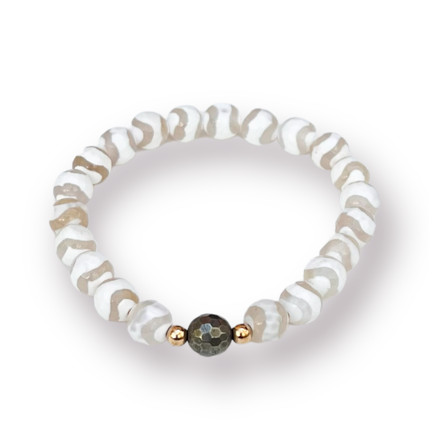 White Wave Agate Bracelet