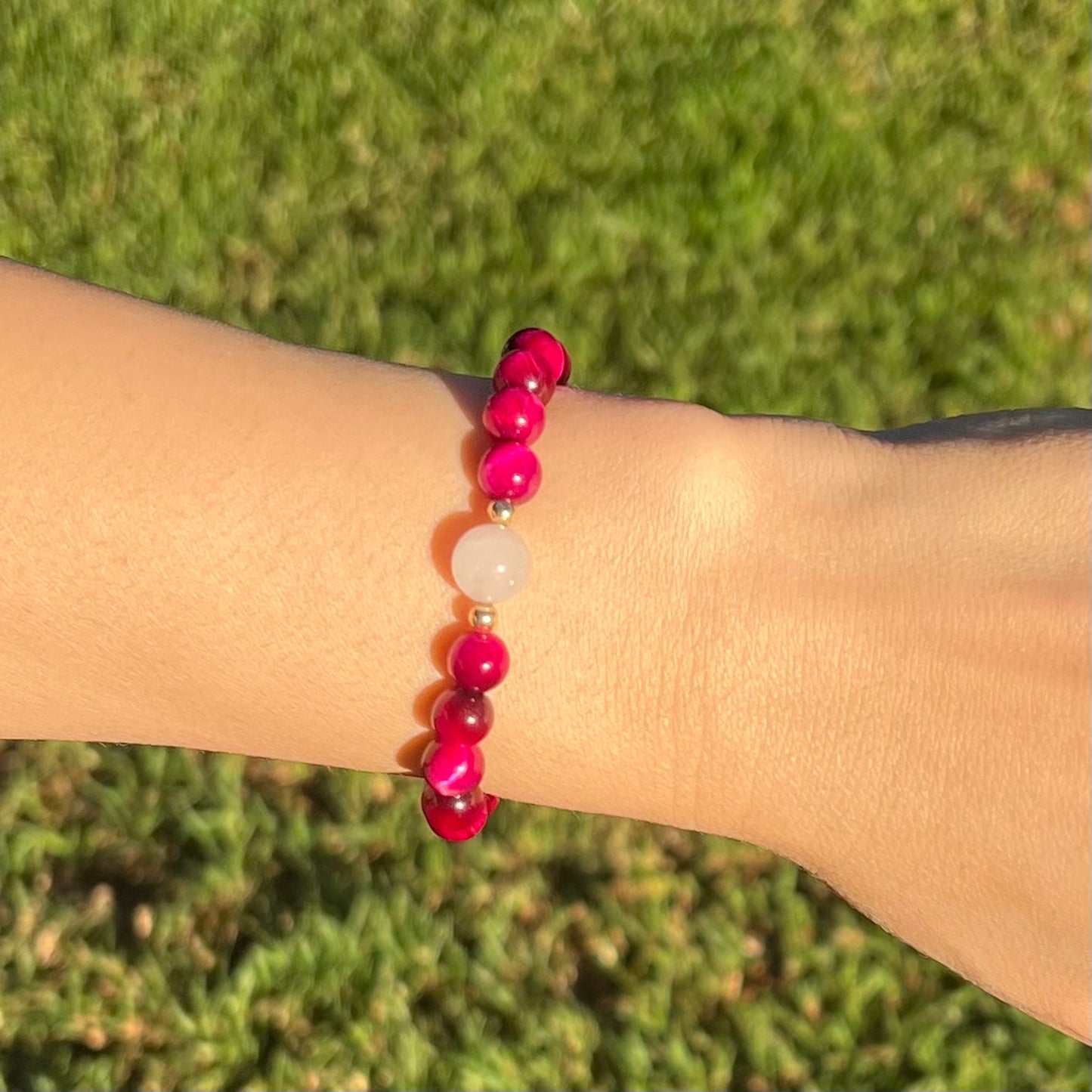 Pink Tiger Eye Bracelet